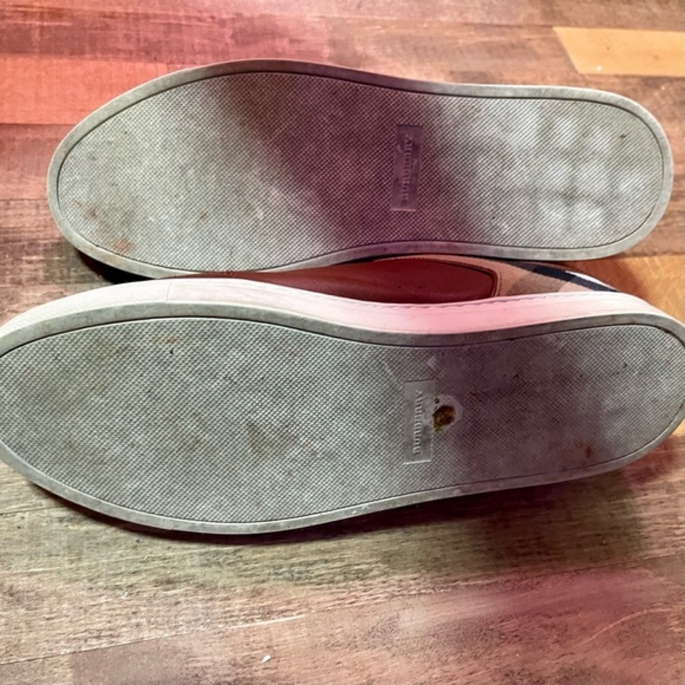 Burberry Brown Sneakers nova check Low-Top Retro Style Sz 42 / US 9 - Picture 9 of 10